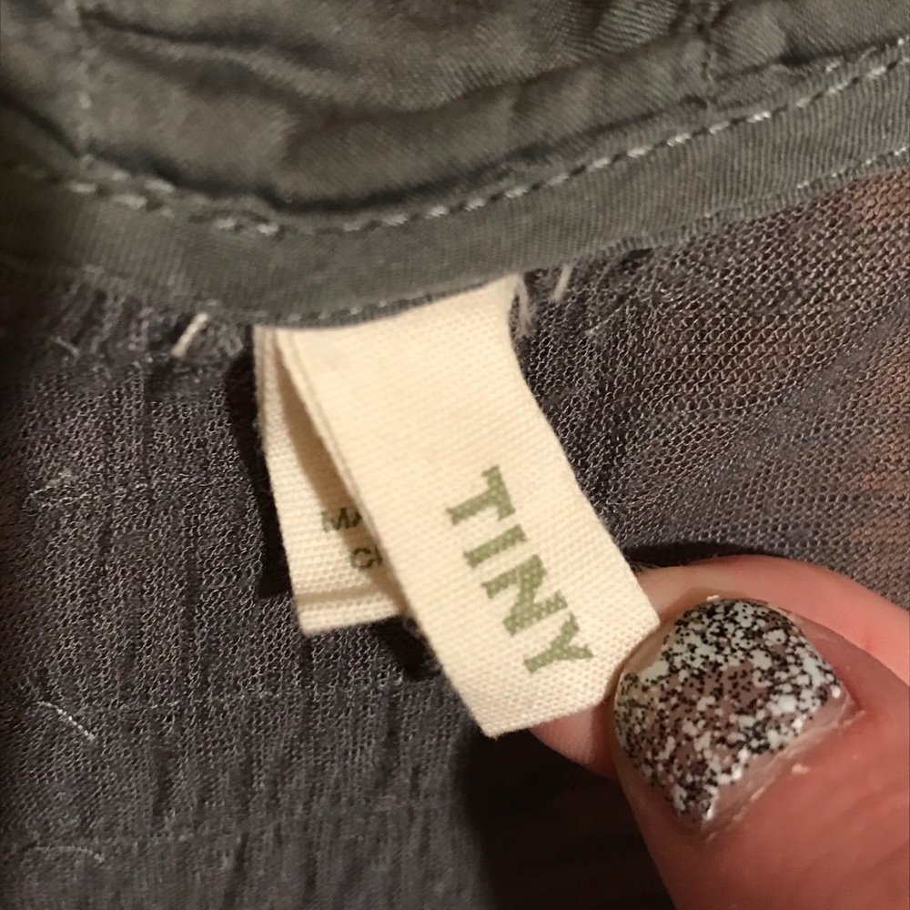 Aztec Embroidered Gray Button Down Top - image 5